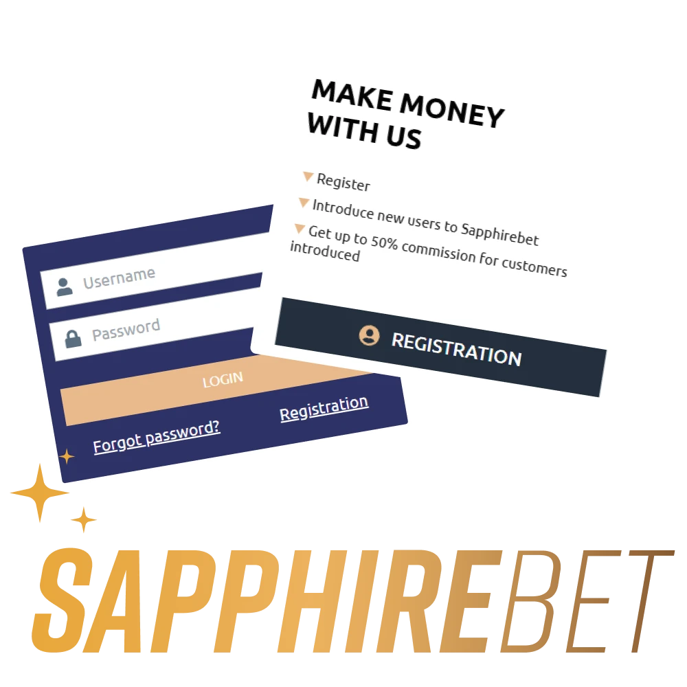 SapphireBet offers an affiliate program for players, allowing them to earn money using the platform.