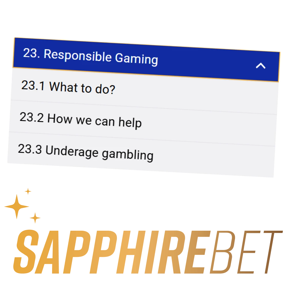 Play in accordance with SapphireBet's responsible gaming policy.