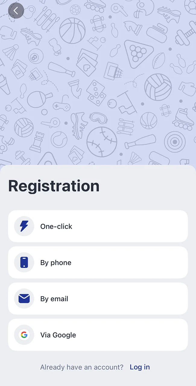 Ways to register at SapphireBet Casino.