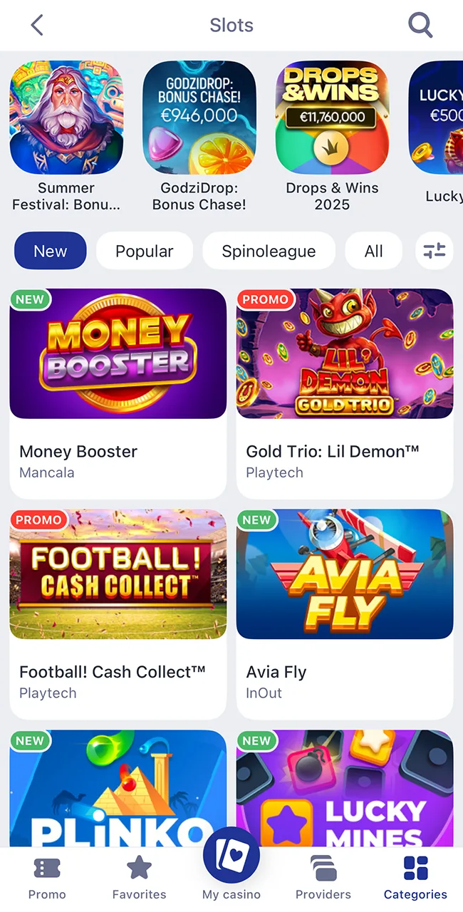 Huge selection of slots at SapphireBet.