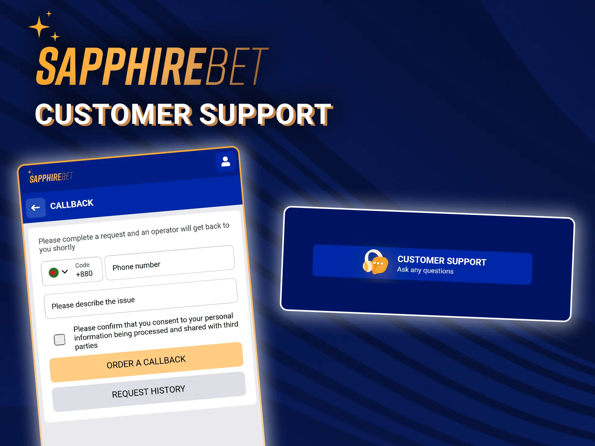 Meet the SapphireBet support team and get professional help.
