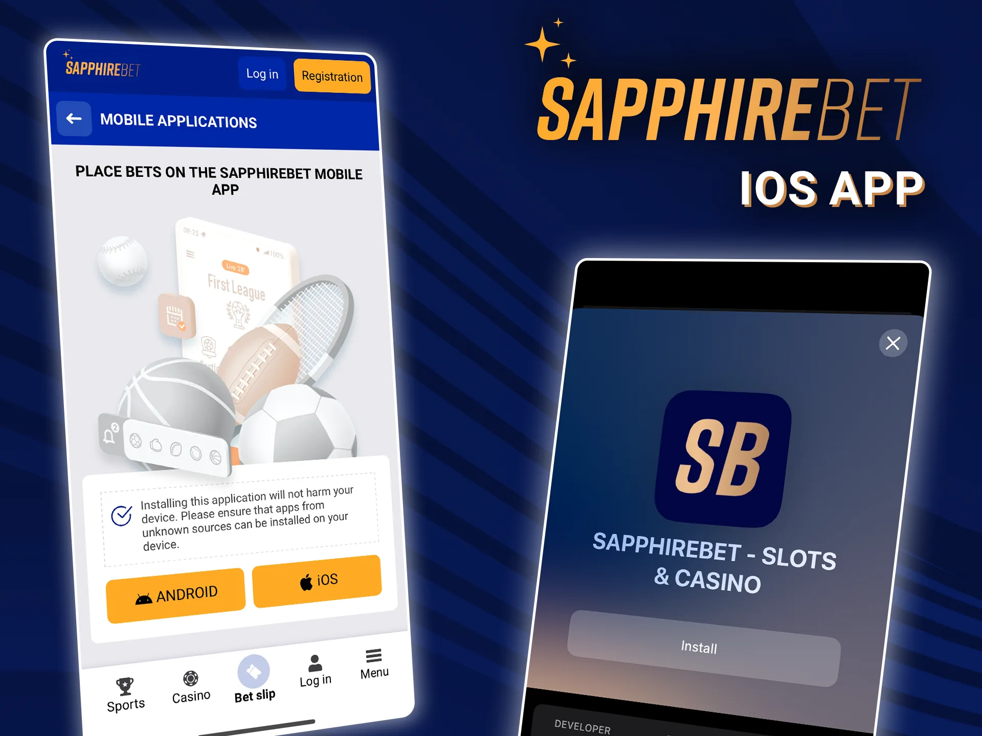 The official SapphireBet app is available for iOS devices.