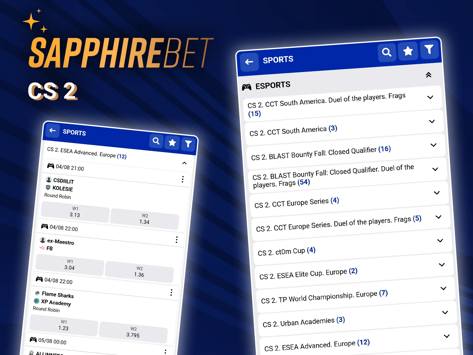 Legendary CS 2 matches await you at SapphireBet.