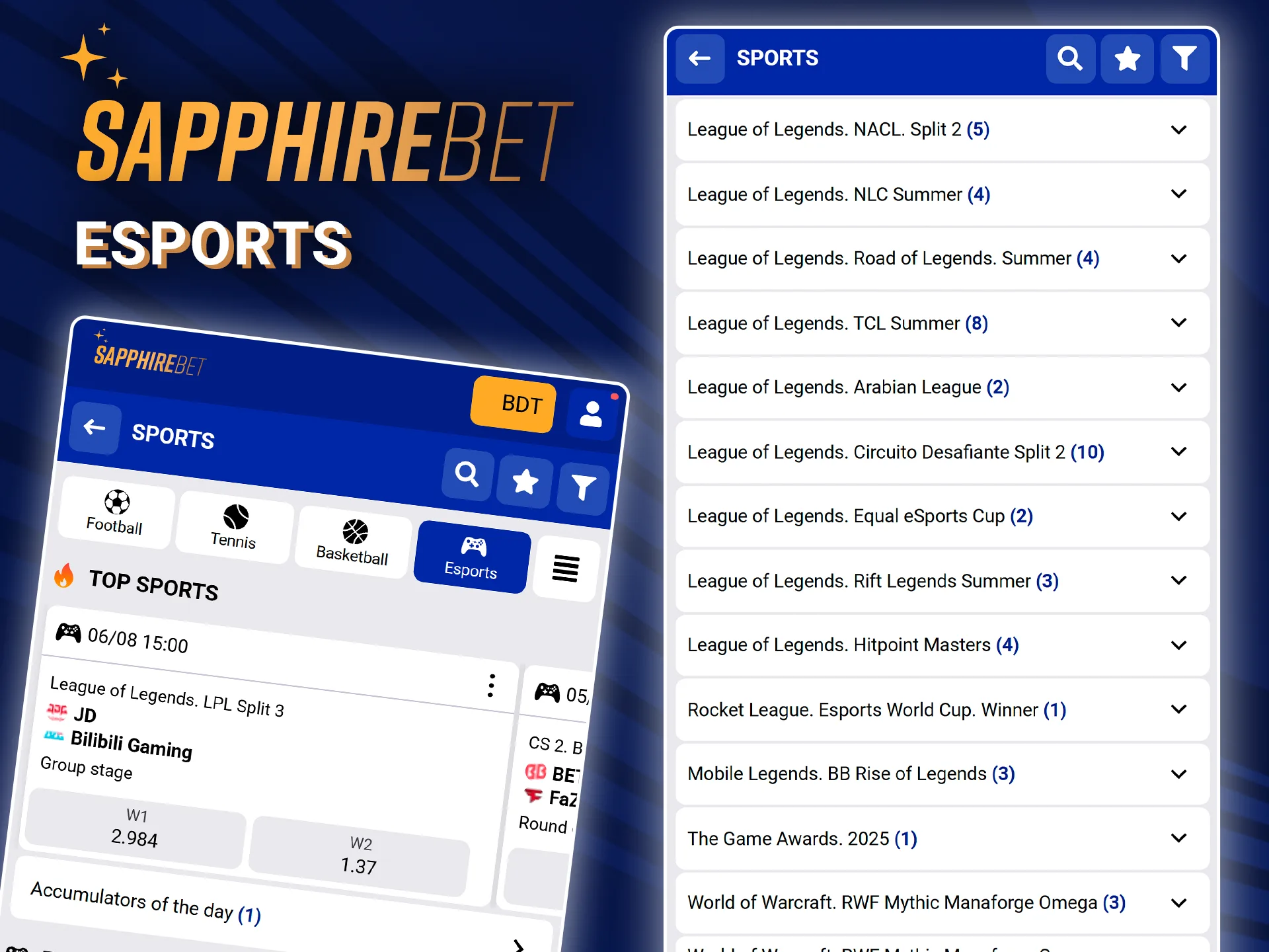 Start earning money on esports on the official SapphireBet website.