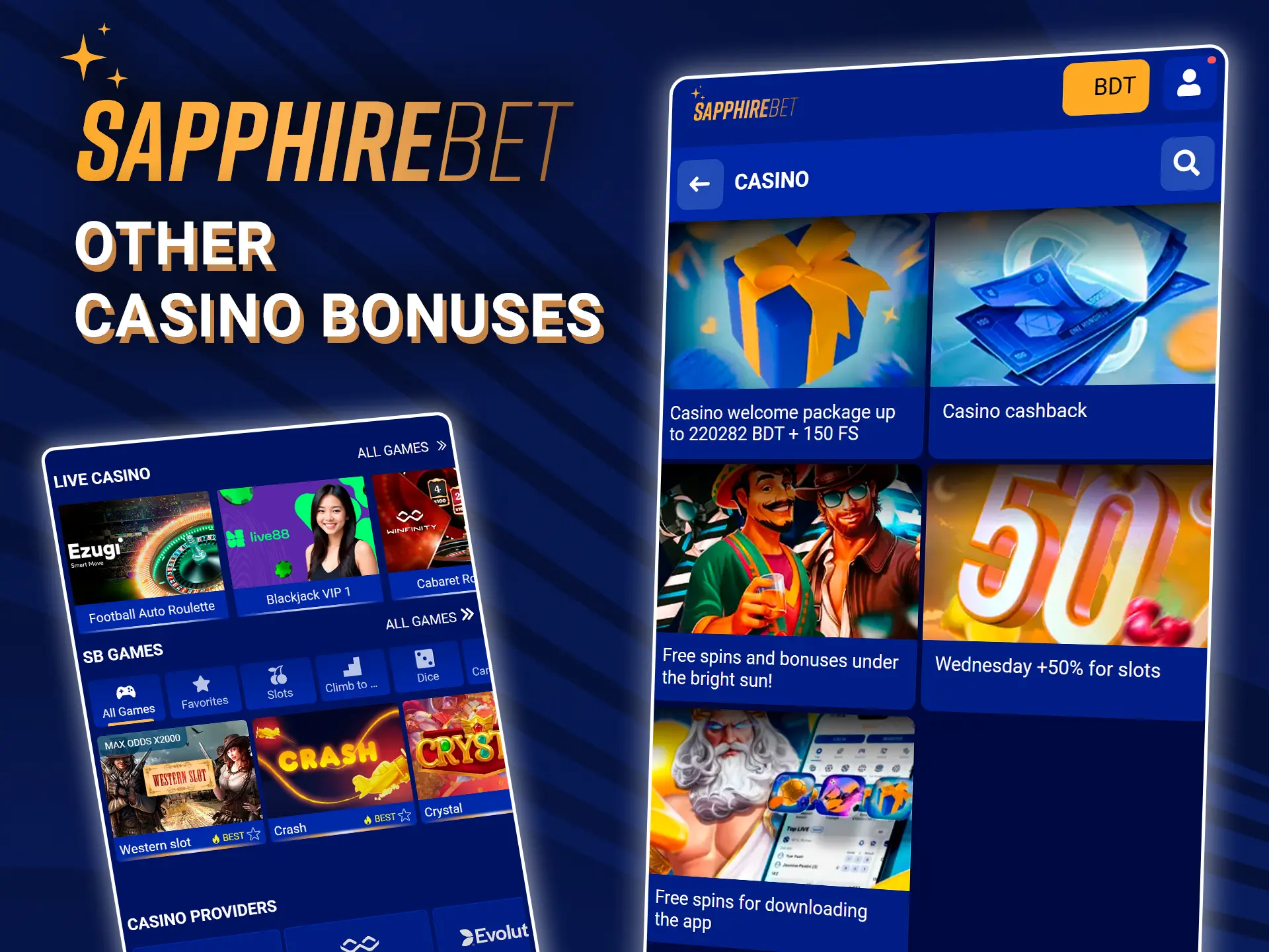 Discover new casino bonuses at SapphireBet.