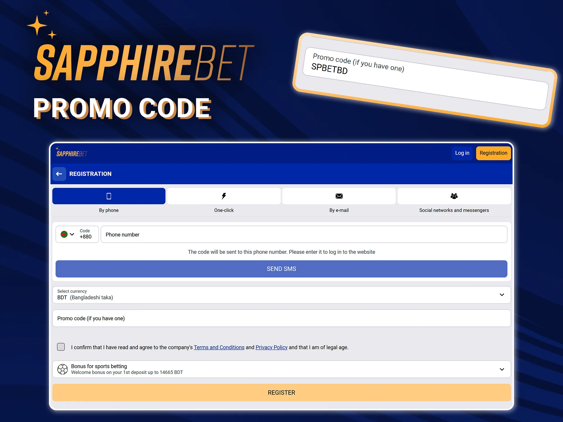 Get an exclusive bonus with a promo code at SapphireBet.