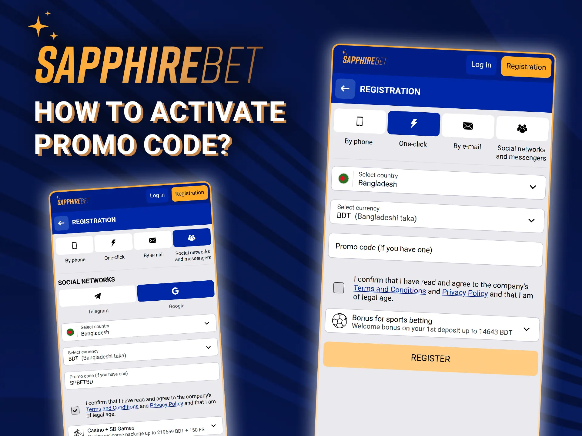 Find out how to activate your promo code at SapphireBet Casino.