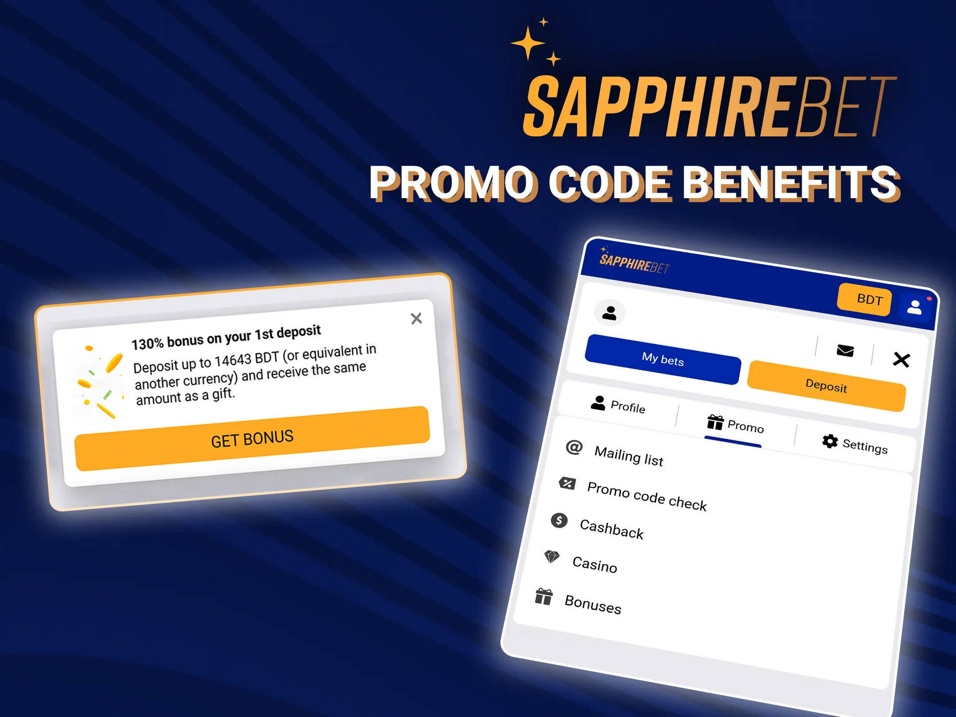 Enter the promo code at SapphireBet and start playing.