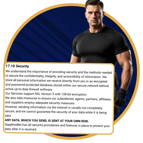 SapphireBet is responsible for the safety of users of its mobile application.