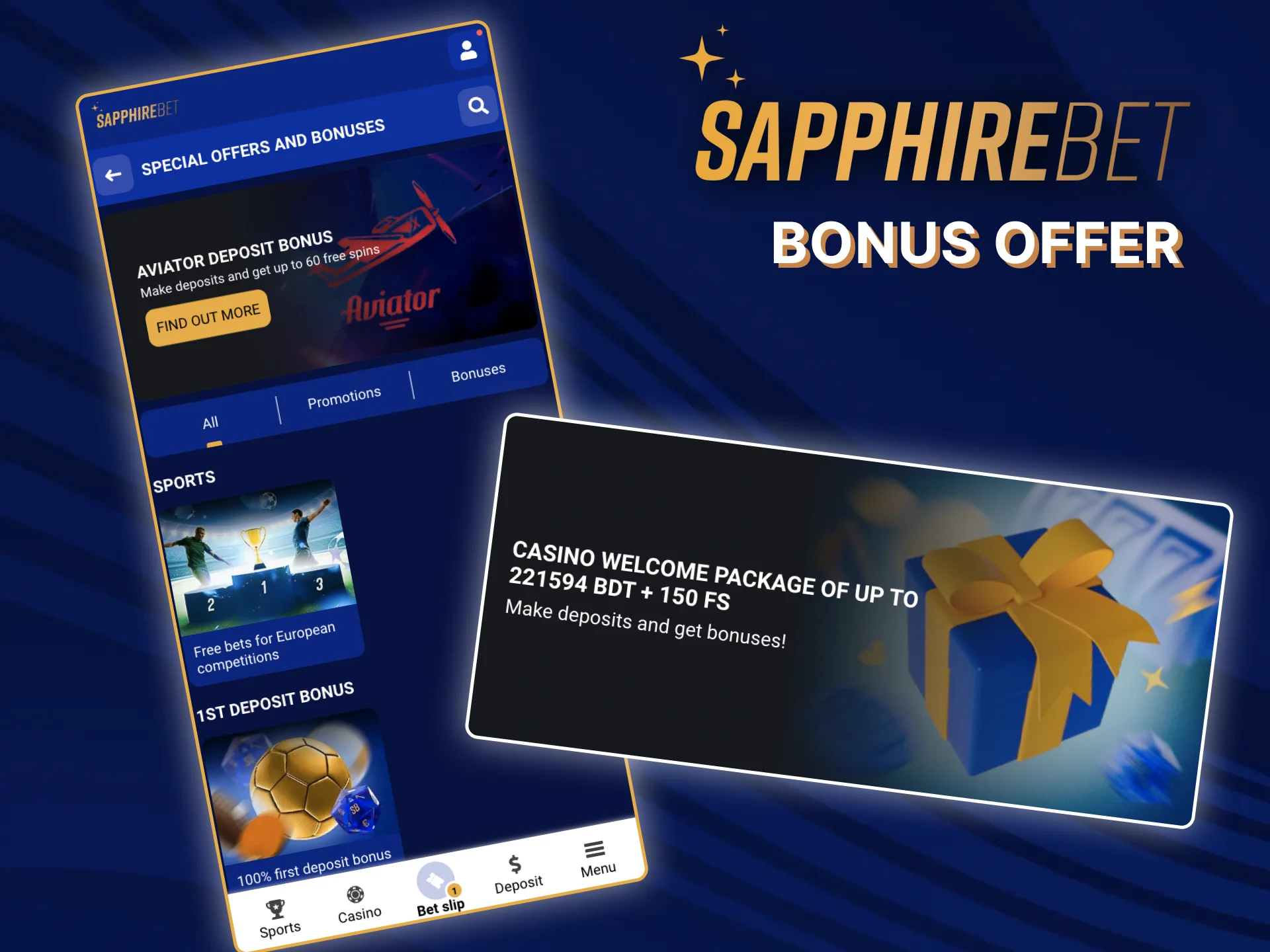 Check to see if you're aware of all the bonus offers for the aviator game on SapphireBet.