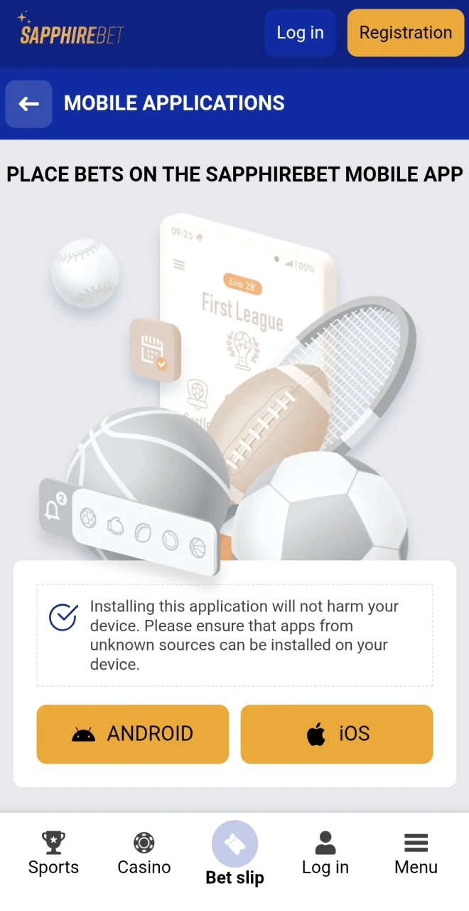 Download the SapphireBet mobile app to your android and play aviator on your mobile.