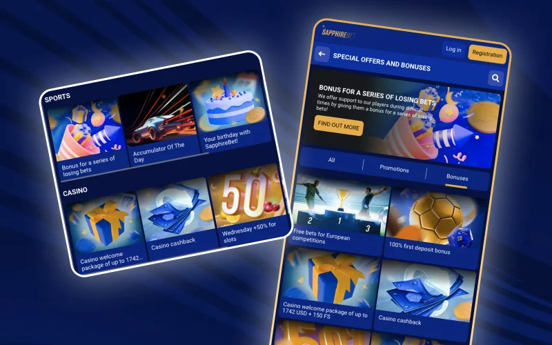 Simple and affordable bonuses will make the game and betting on SapphireBet even more attractive.