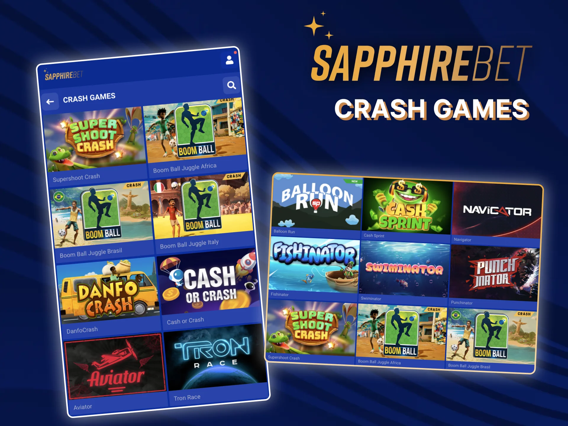 Try your luck in quick crash game rounds at SapphireBet.