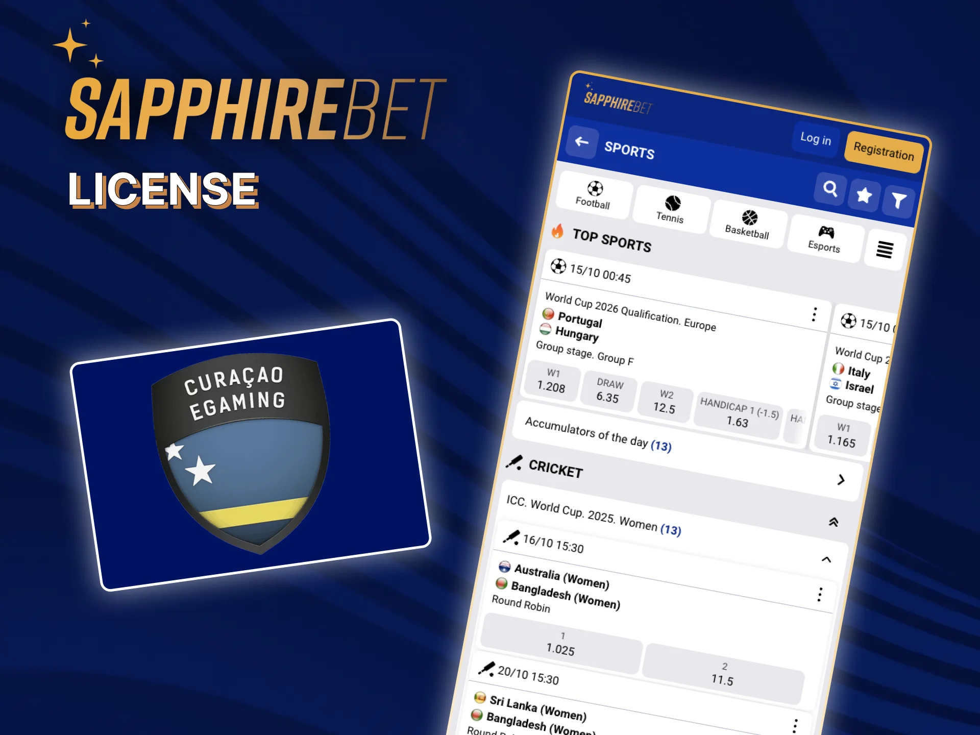 SapphireBet is a licensed operator that makes your sports betting and casino gaming safe.