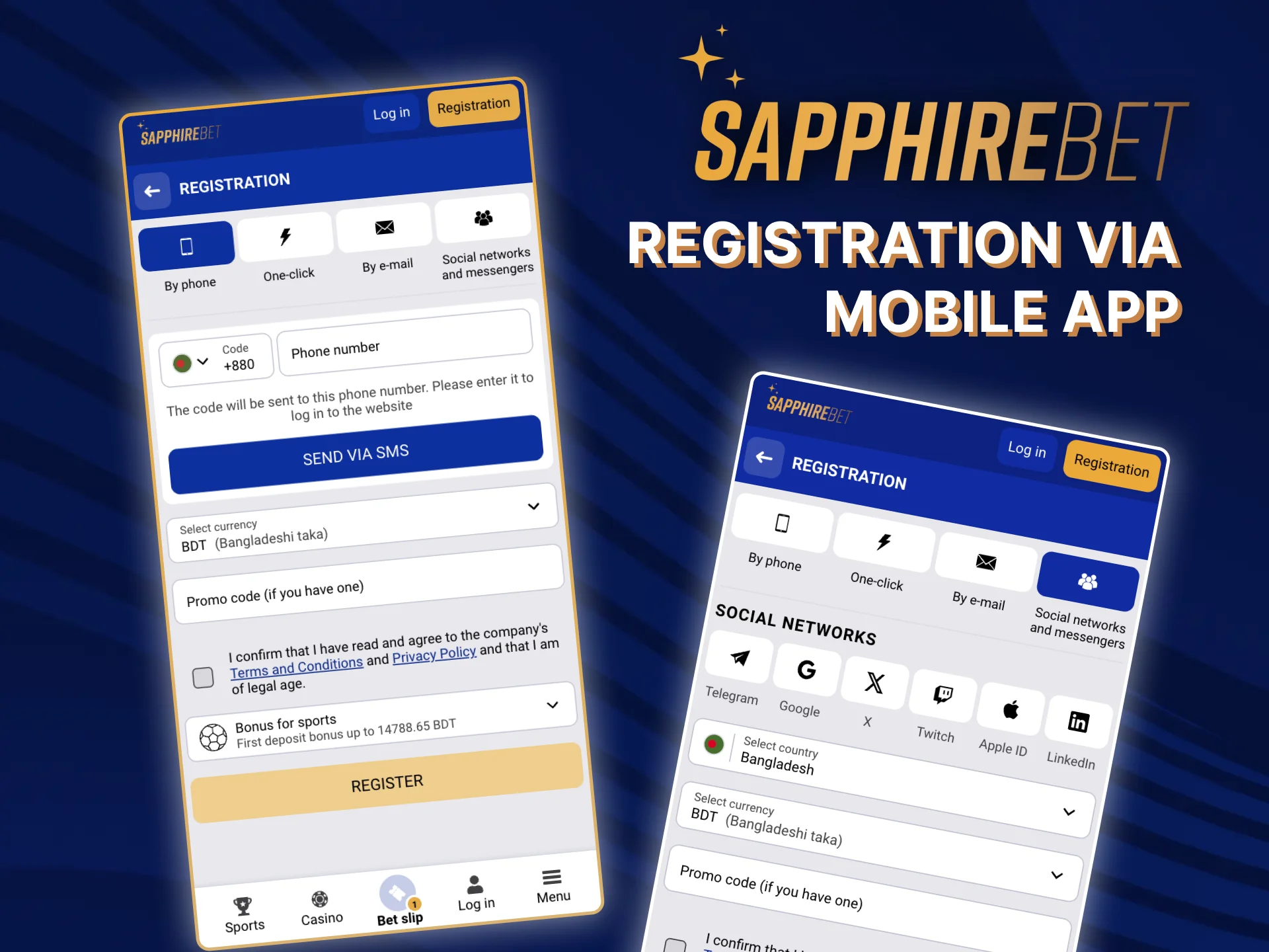 Now it is even easier to register on the SapphireBet website, so a hundred of this can be done in a mobile application.