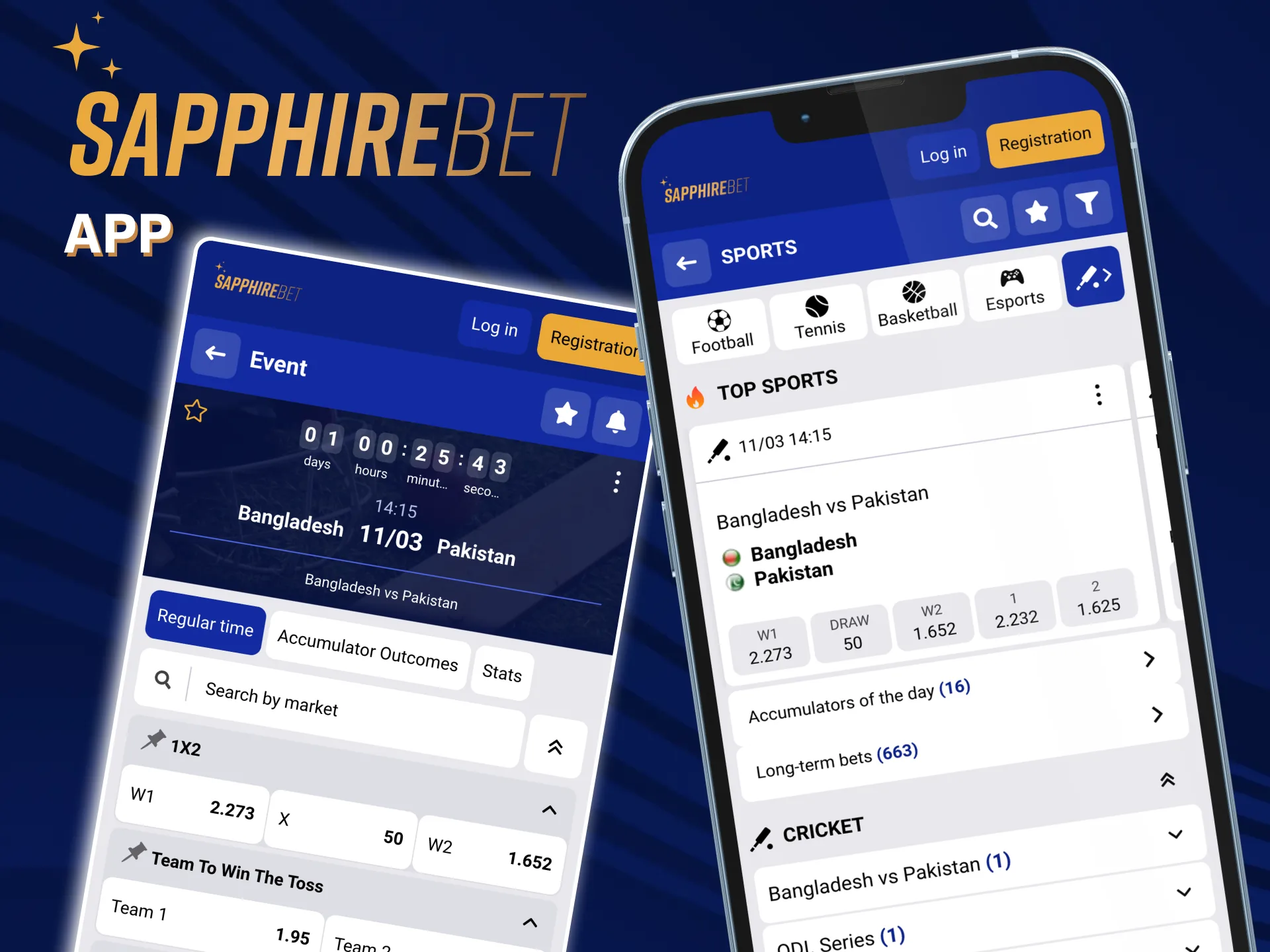 Bet on cricket anywhere with SapphireBet mobile app.